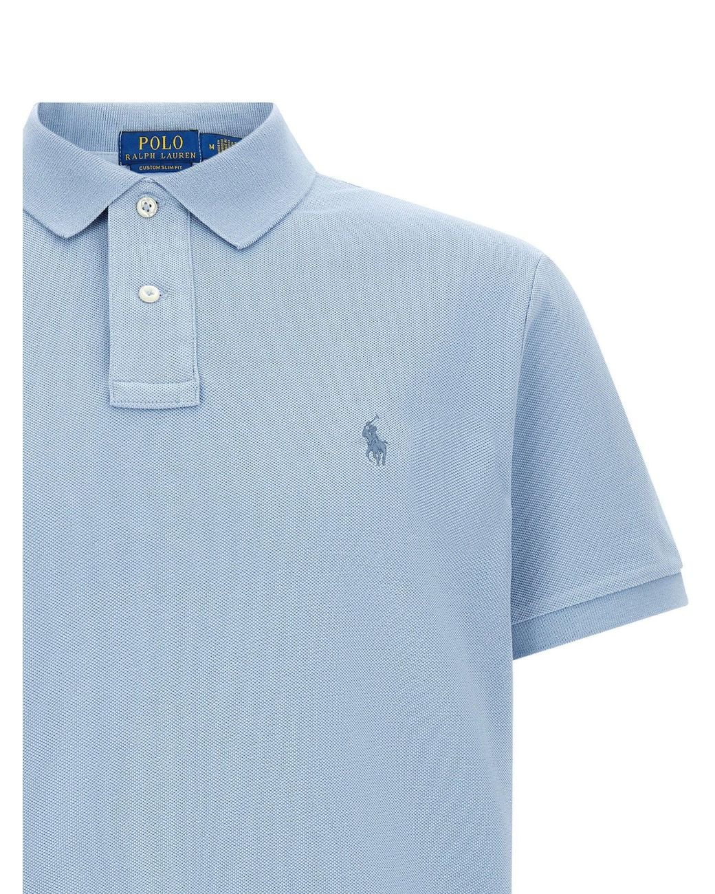 Polo Ralph Lauren Blue Cotton Piqué Pony Polo for men