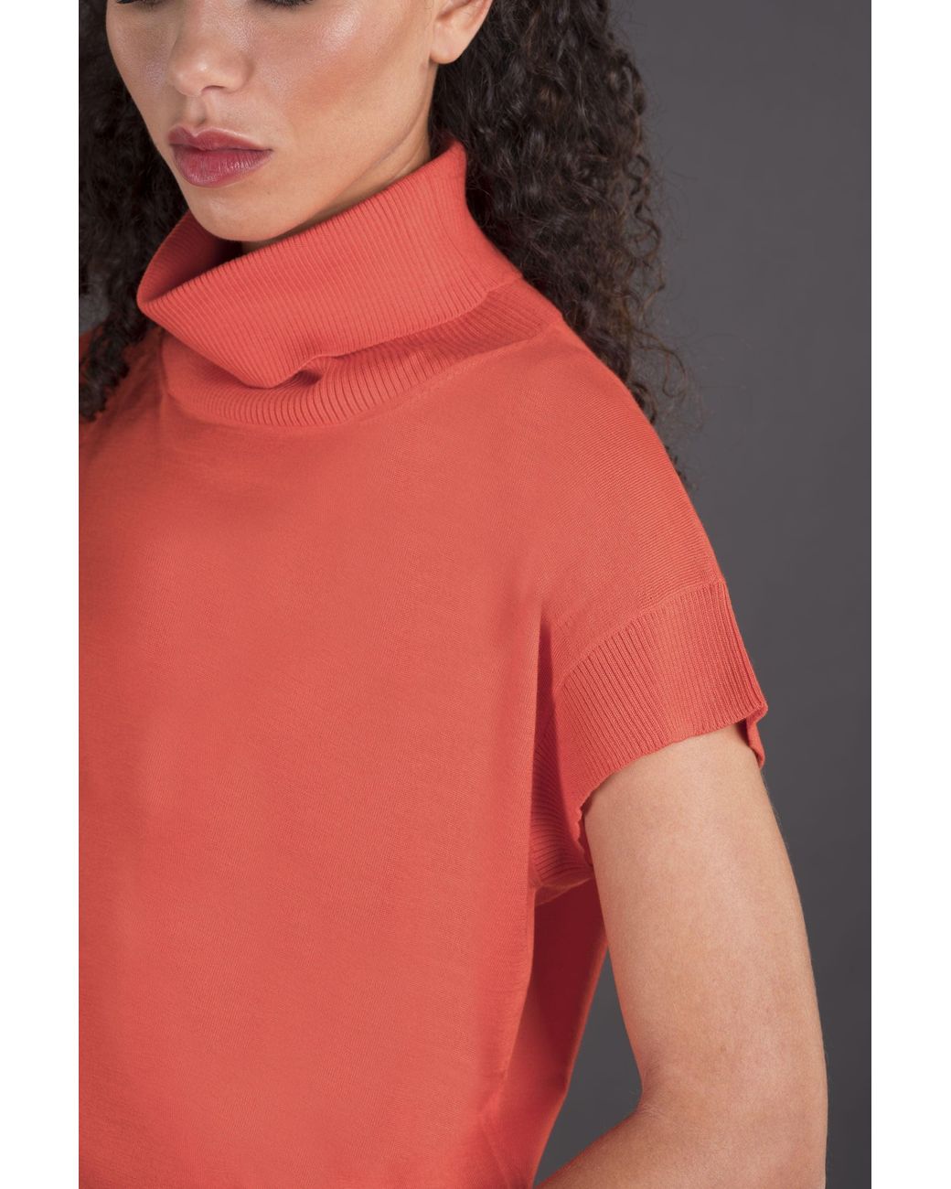 Moorer Gray Short Sleeve Sweater