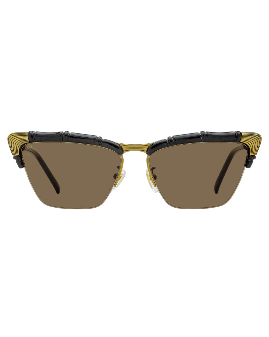 Gucci Black Bamboo-effect Cat-eye Sunglasses