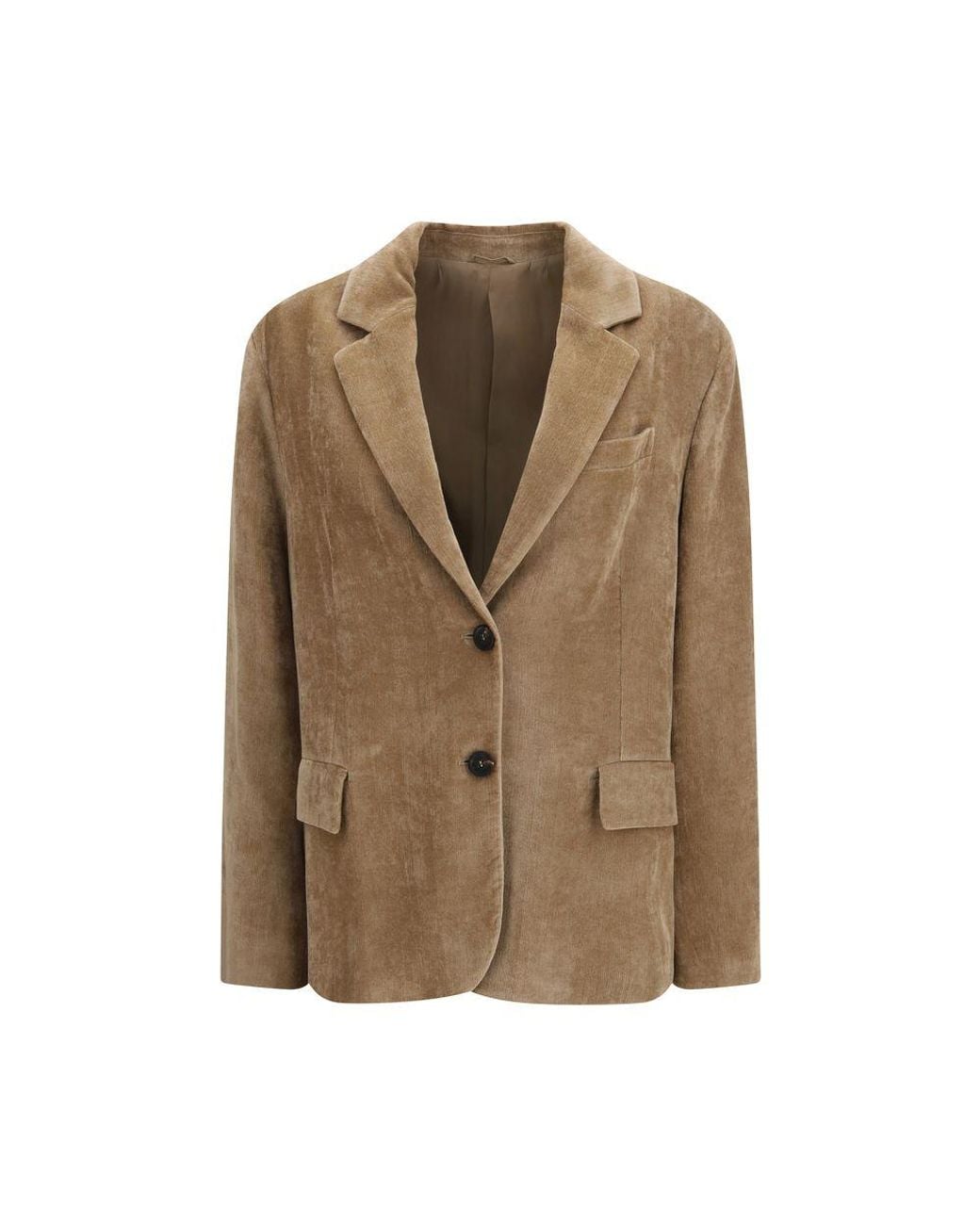 Brunello Cucinelli Brown Beige Viscose Jacket