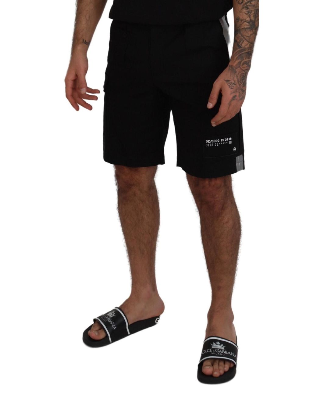 Dolce & Gabbana Black Elegant Mainline Shorts for men