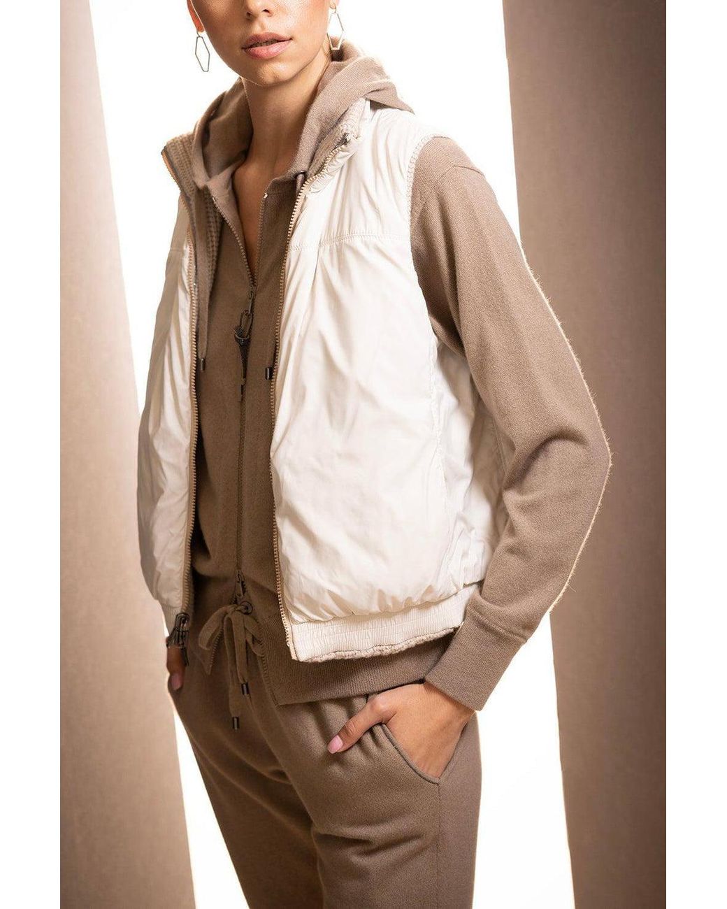 Brunello Cucinelli Brown Taupe Wool Jogger Trousers
