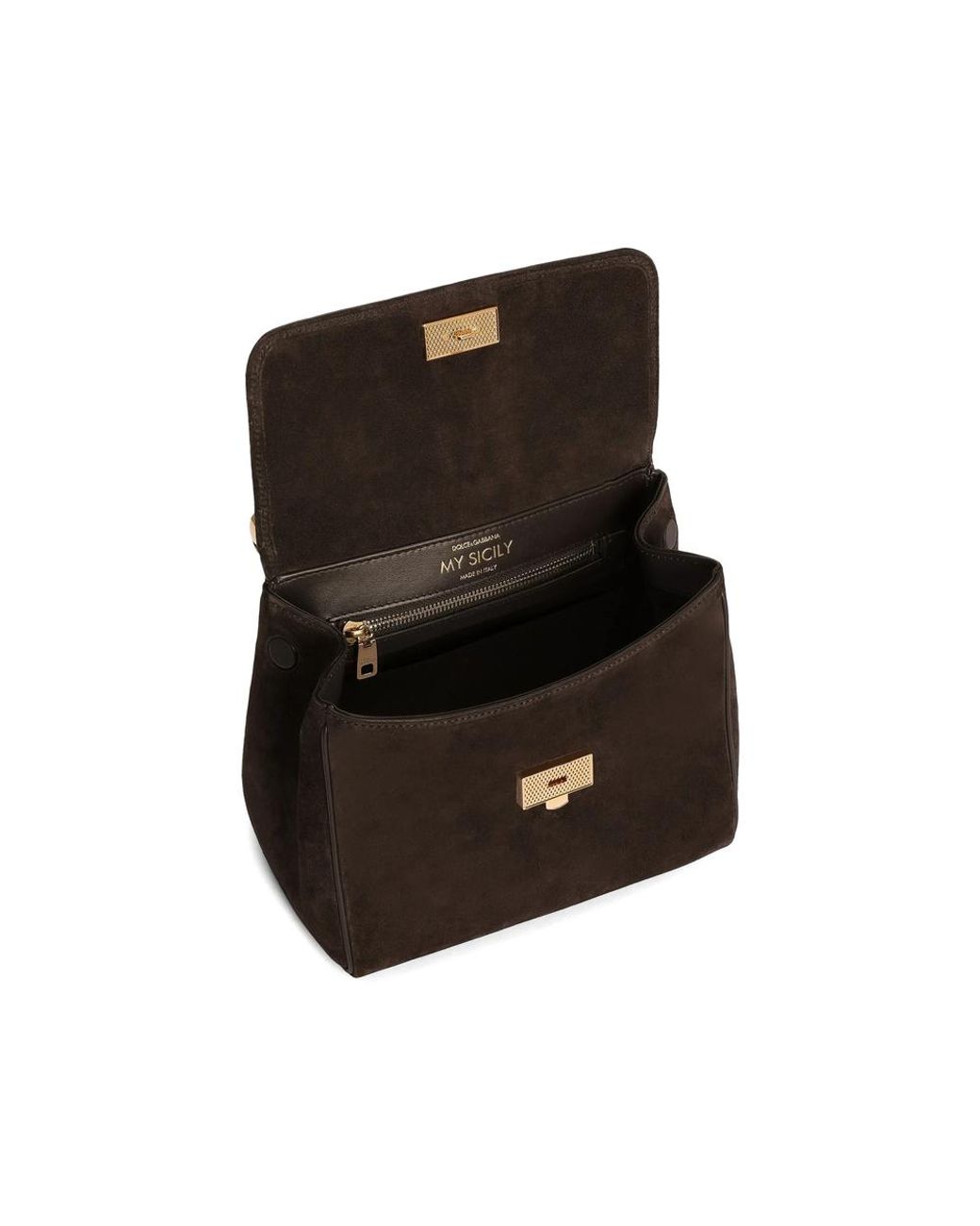 Dolce & Gabbana Black Handbag My Sicily Leather Calfskin Tote Bags