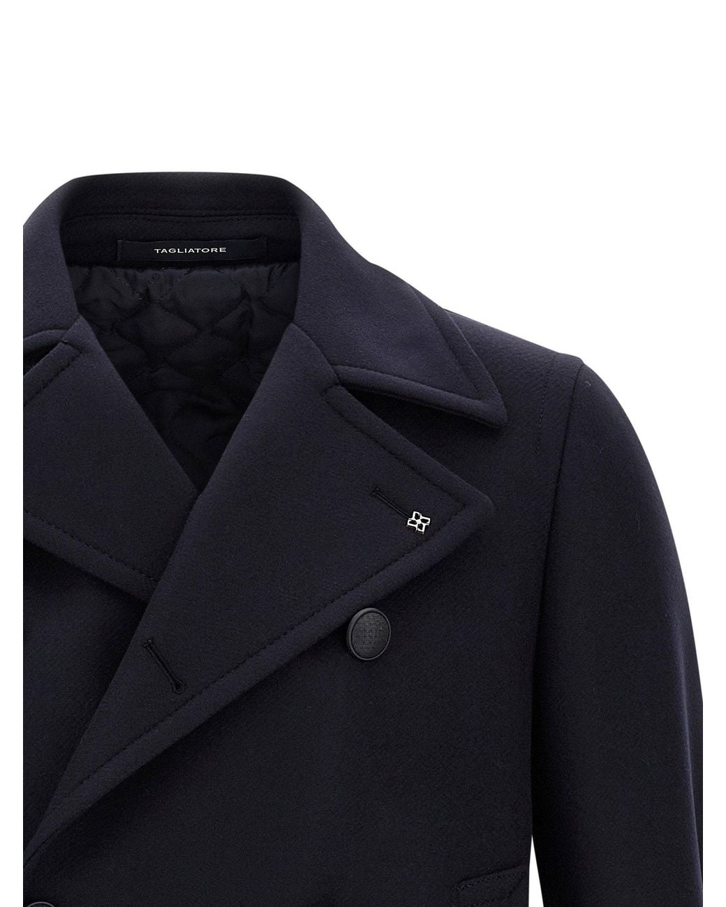 Tagliatore Blue Monaco Coat for men