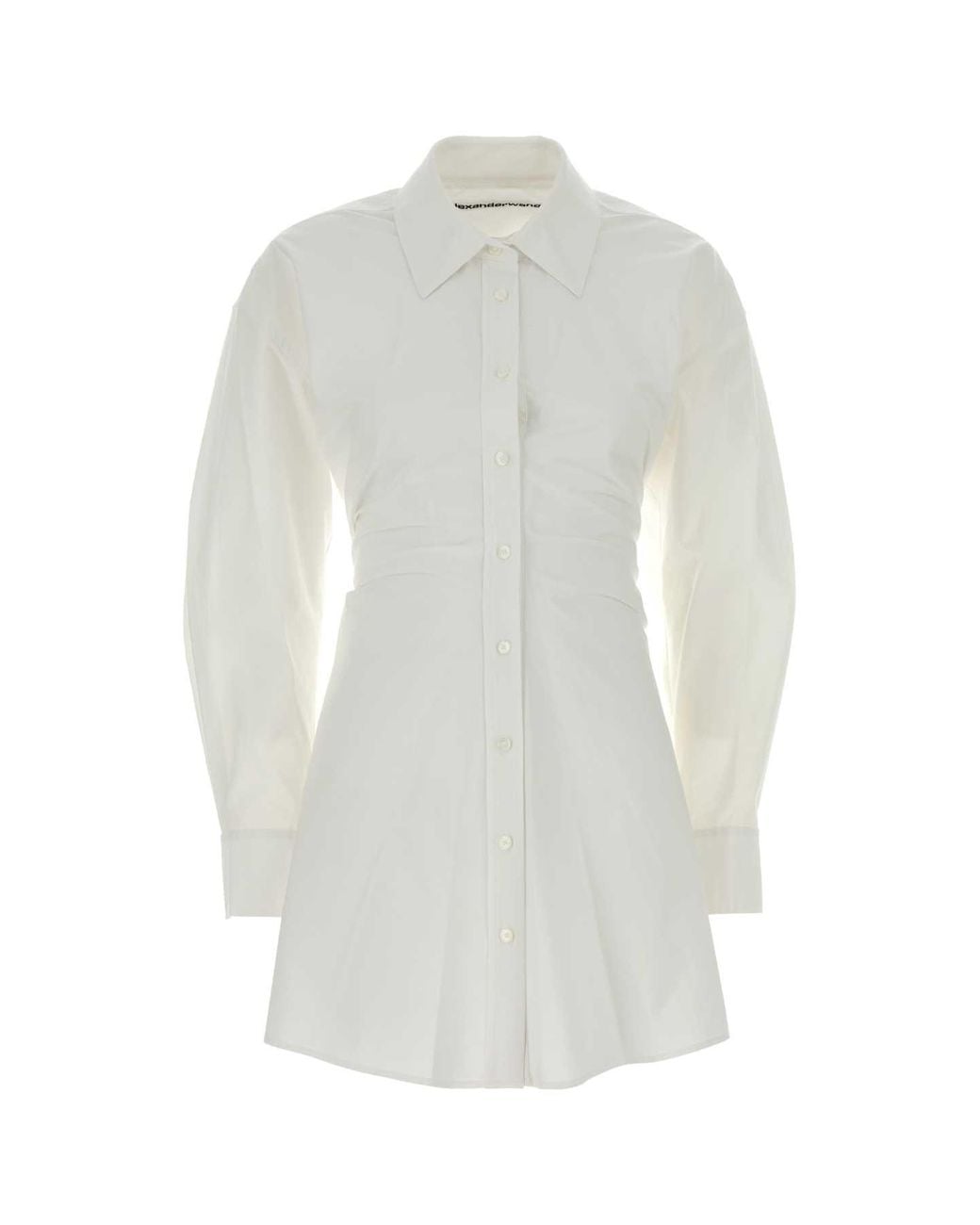 Alexander Wang Alexander Wang Stretch Poplin Shirt Dress in White | Lyst