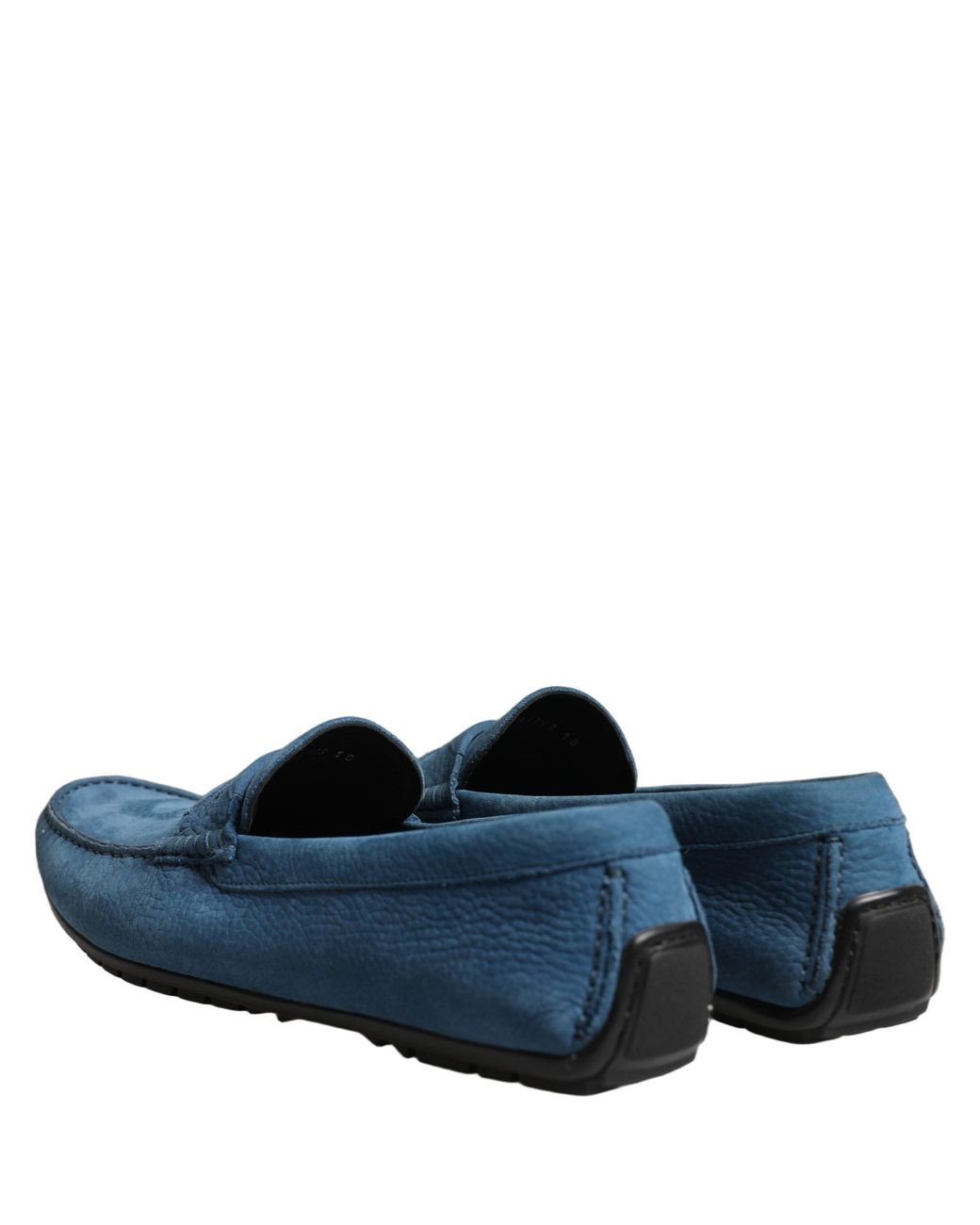 Dolce & Gabbana Black Calfskin Leather Driver Loafers Shoes Calf for men