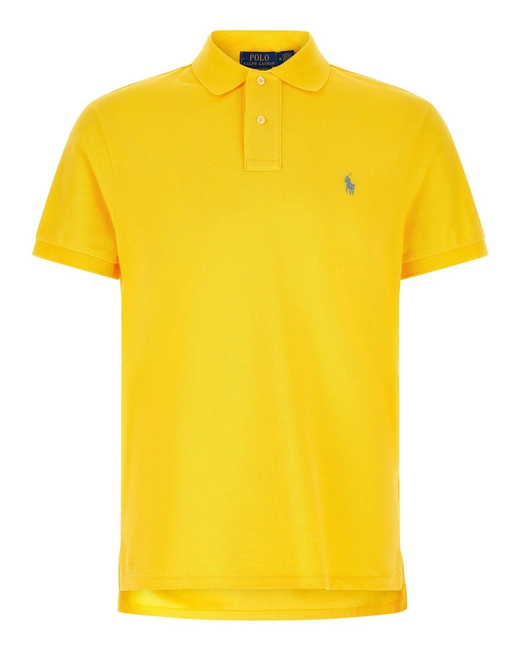 Polo Ralph Lauren Yellow Logo-Embroidered Piqué Cotton Polo Shirt for men