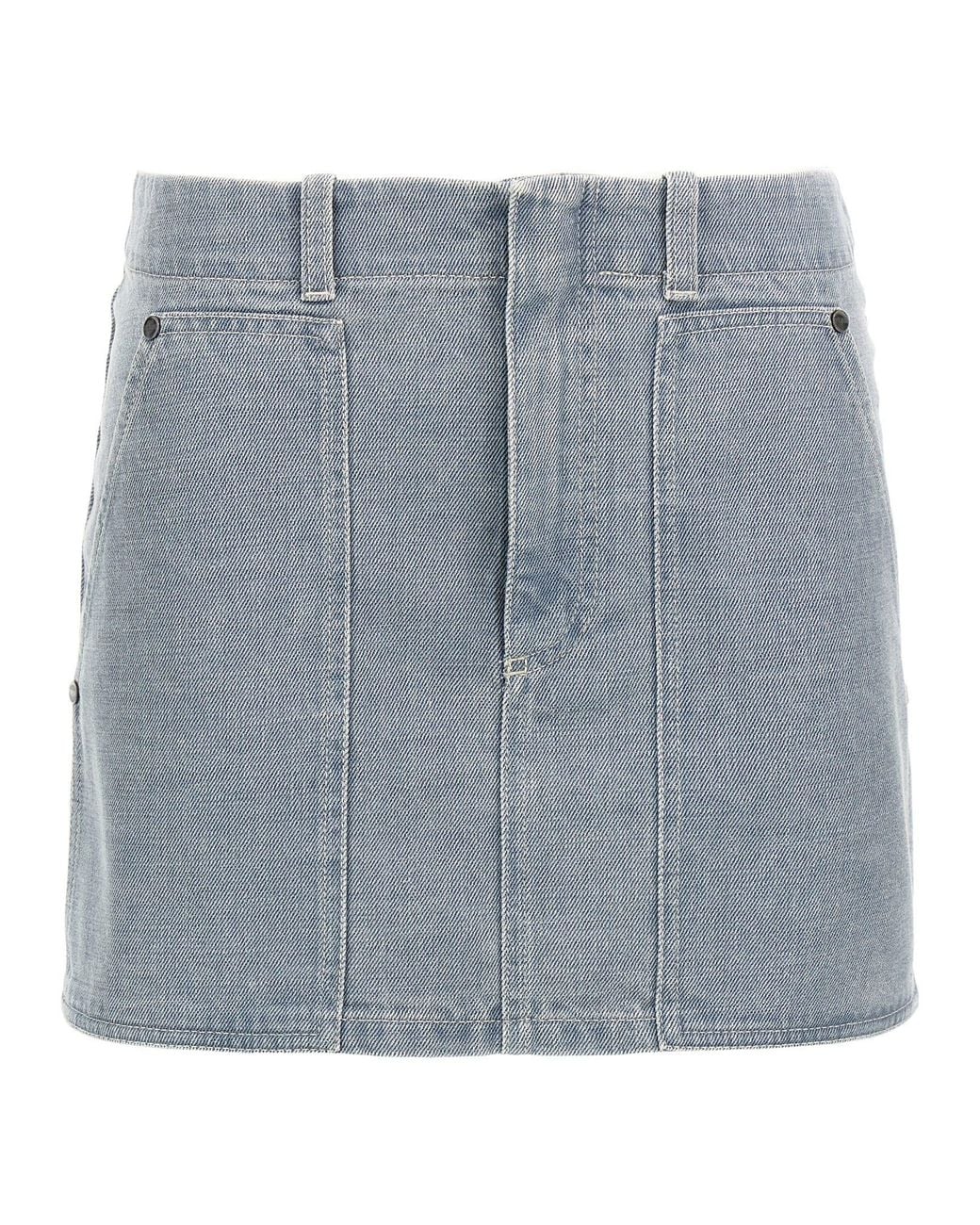 Fendi Blue Light Denim Miniskirt