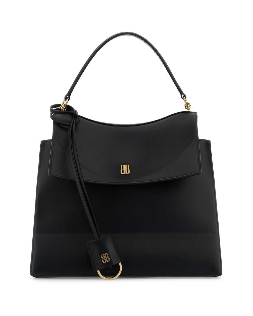 Balenciaga Black Leather Medium Nano Handbag 28Cm