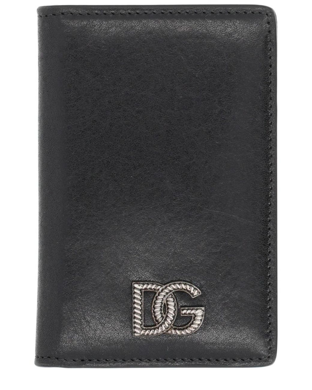 Dolce & Gabbana Black Dolce & Gabbana Logo-Applied Leather Card Case for men