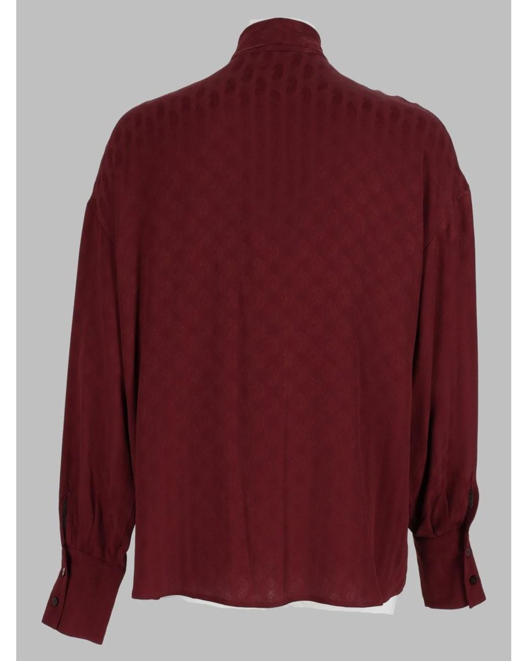Etro Red Paisley Shirt Acetate Silk