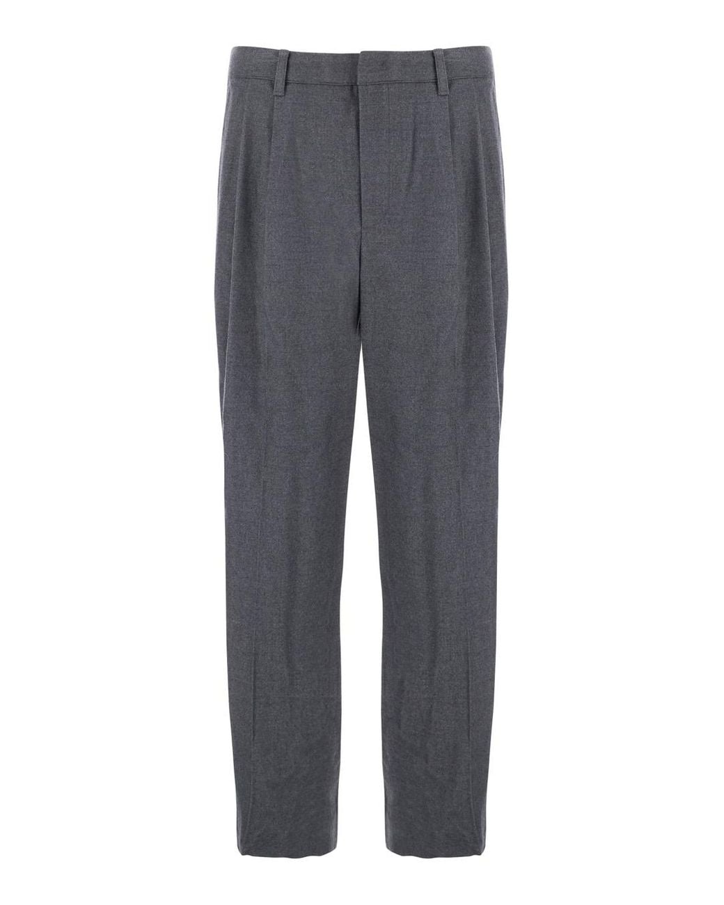 DUNST Gray Tailored Trousers With Front Pleats for men