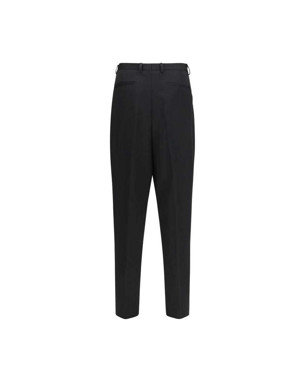 Dolce & Gabbana Black Wool Oves Aries Dress Pants for men