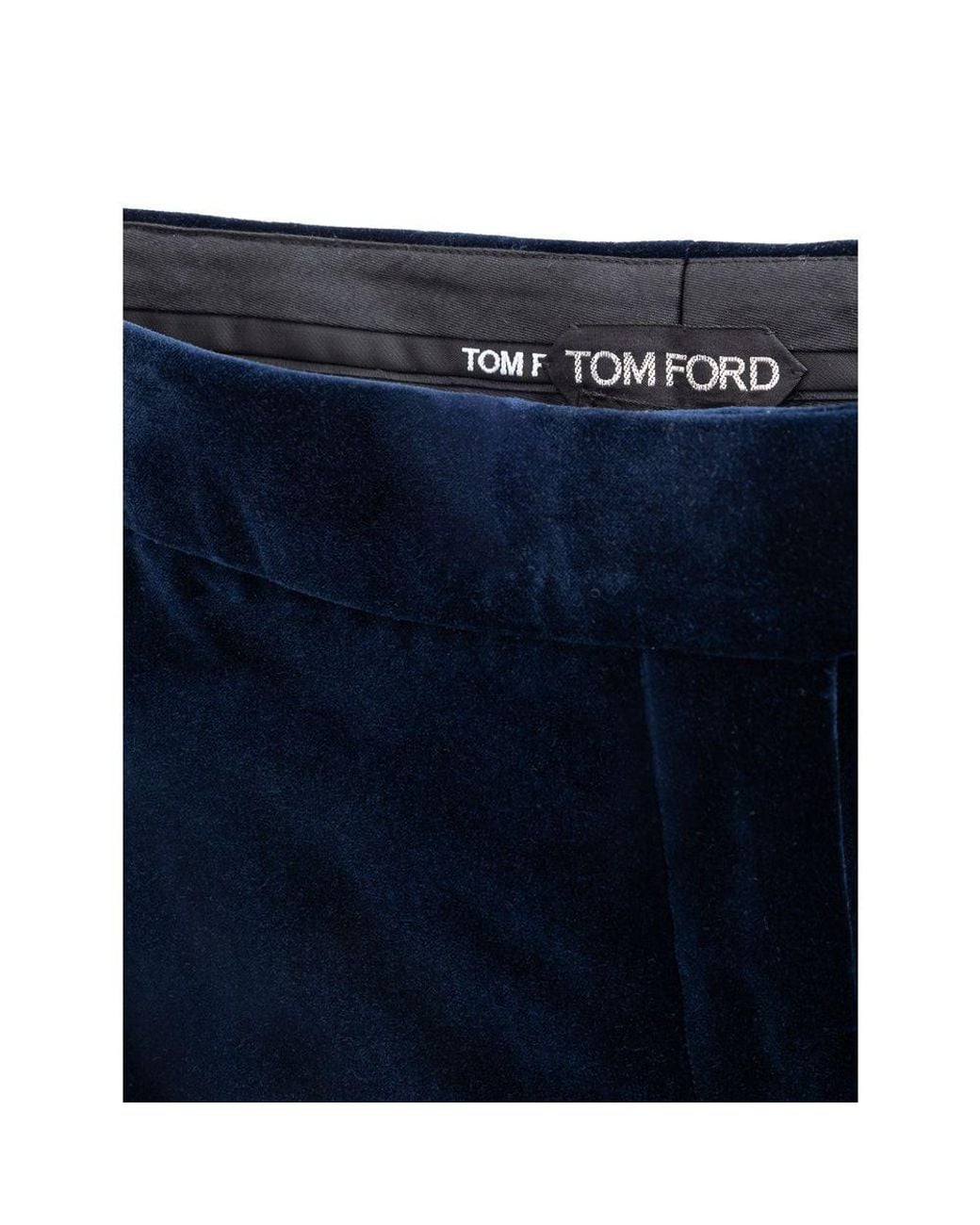 Tom Ford Blue Velvet Pencil Skirt