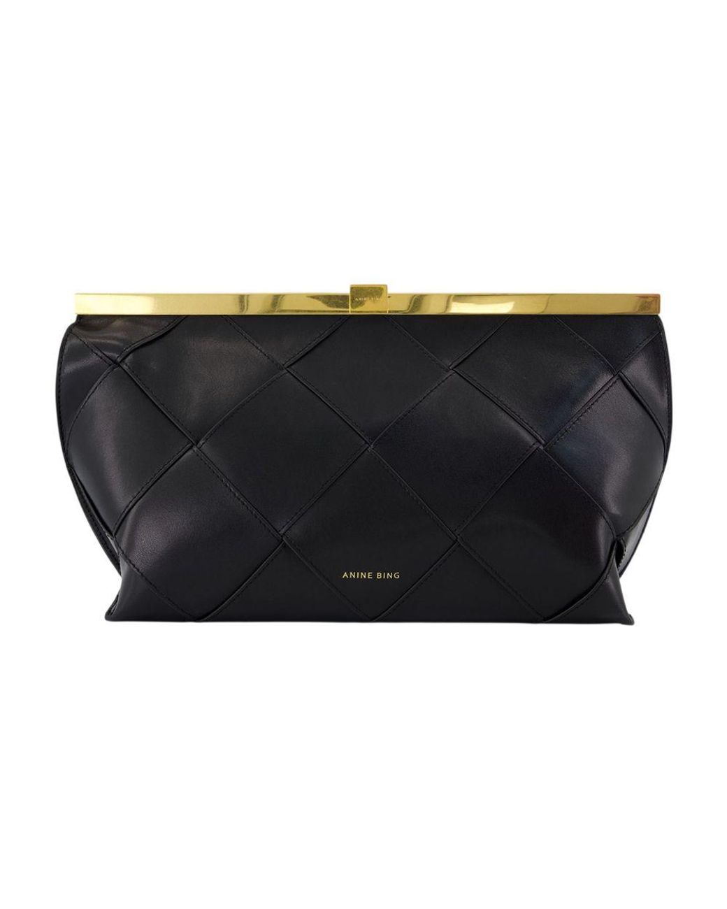 Anine Bing Black Anine Braided Clutch