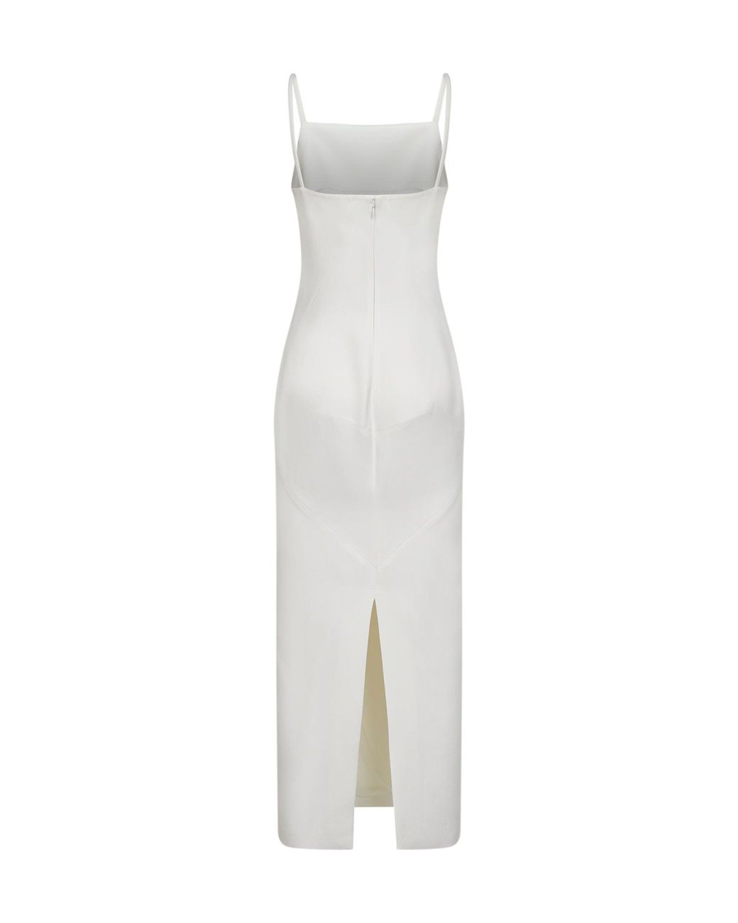 Givenchy White Crepe Cady Long Dress With Slit
