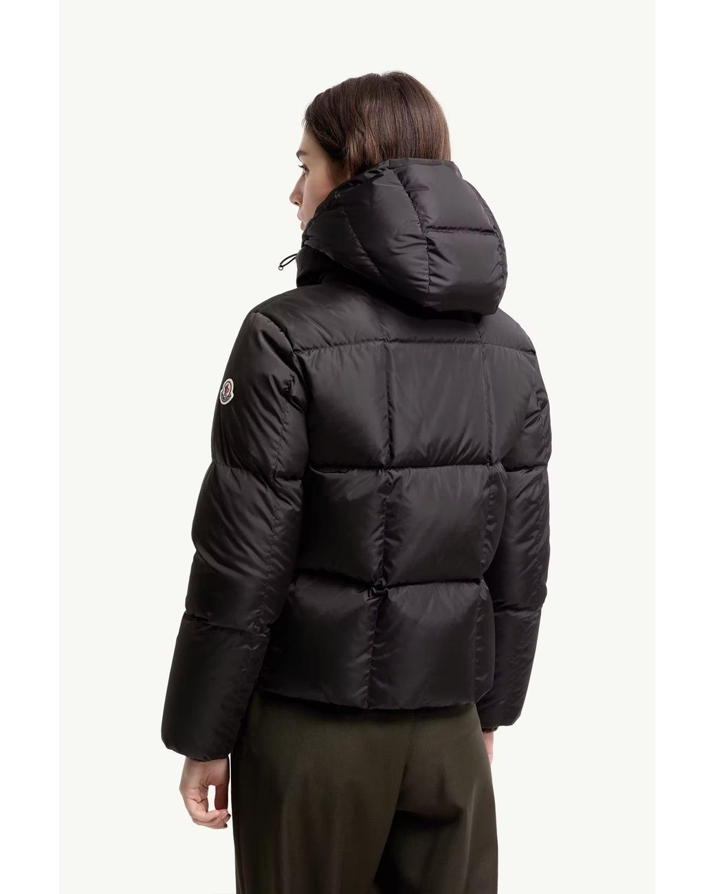 Moncler Black Castelnew Short Down Jacket With Shoulder Pads Coat
