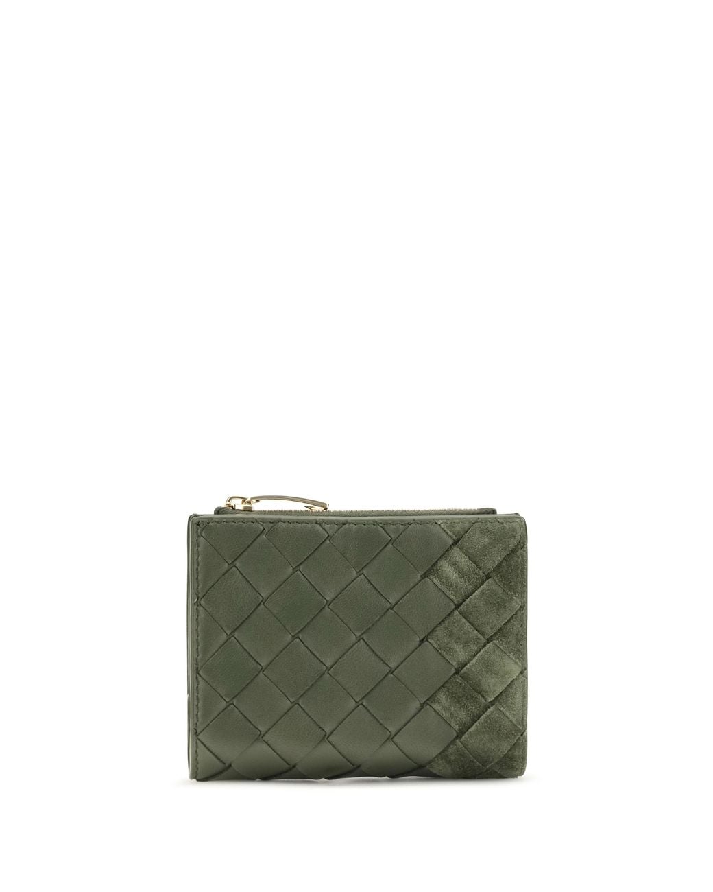 Bottega Veneta Green Bottega Veneta Intrecciato Quilted Wallet