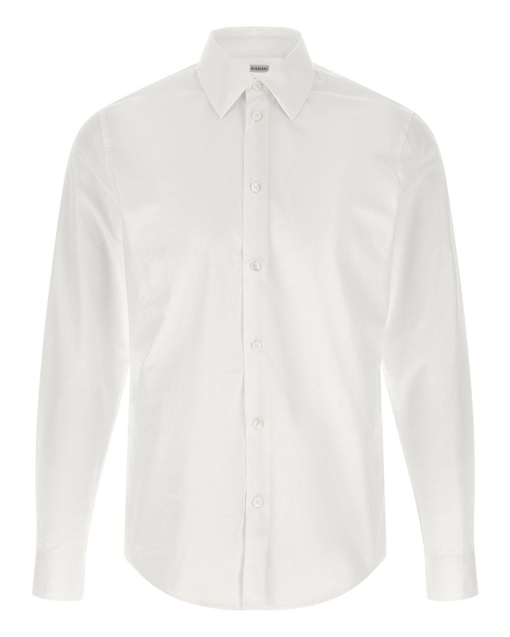 Burberry White Cotton Poplin Shirt for men
