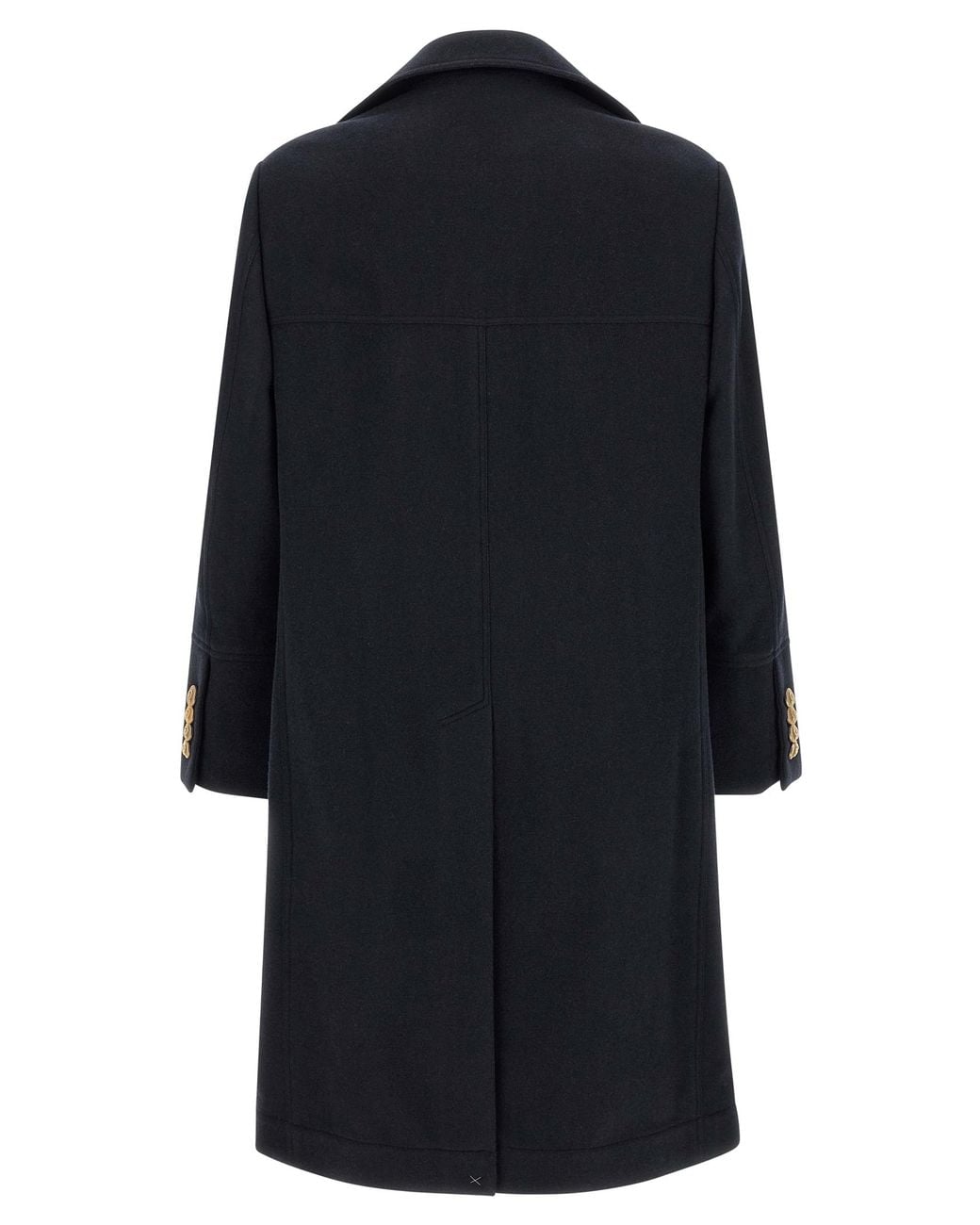 Brunello Cucinelli Blue Brunello Cucinelli Pure Cashmere Double-Breasted Coat for men
