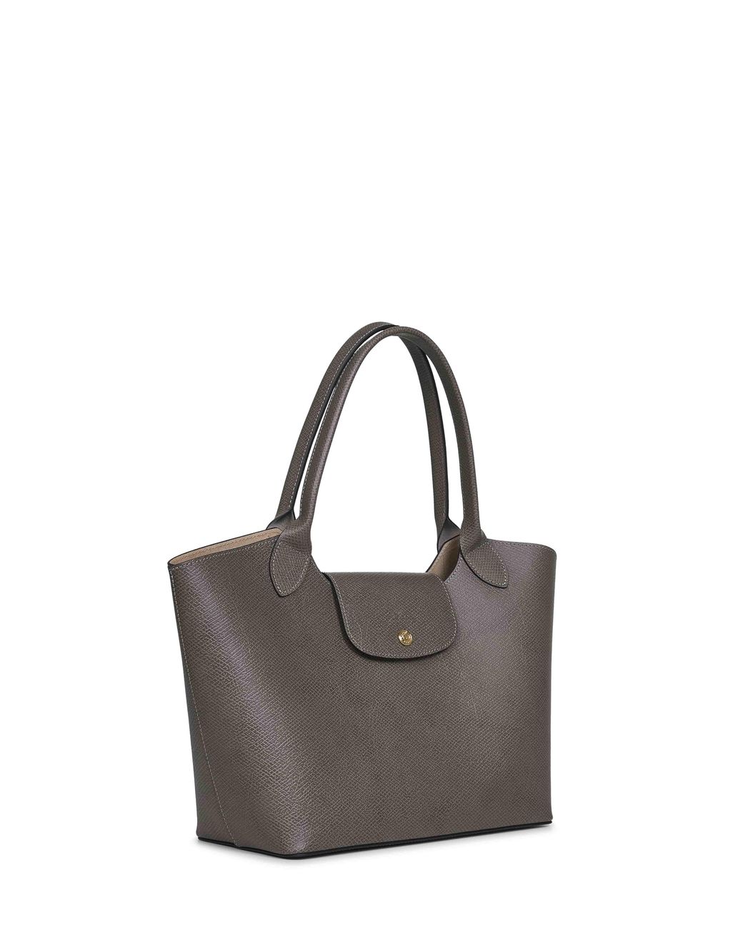Longchamp Gray Shoulder Bag Épure Leather Calf