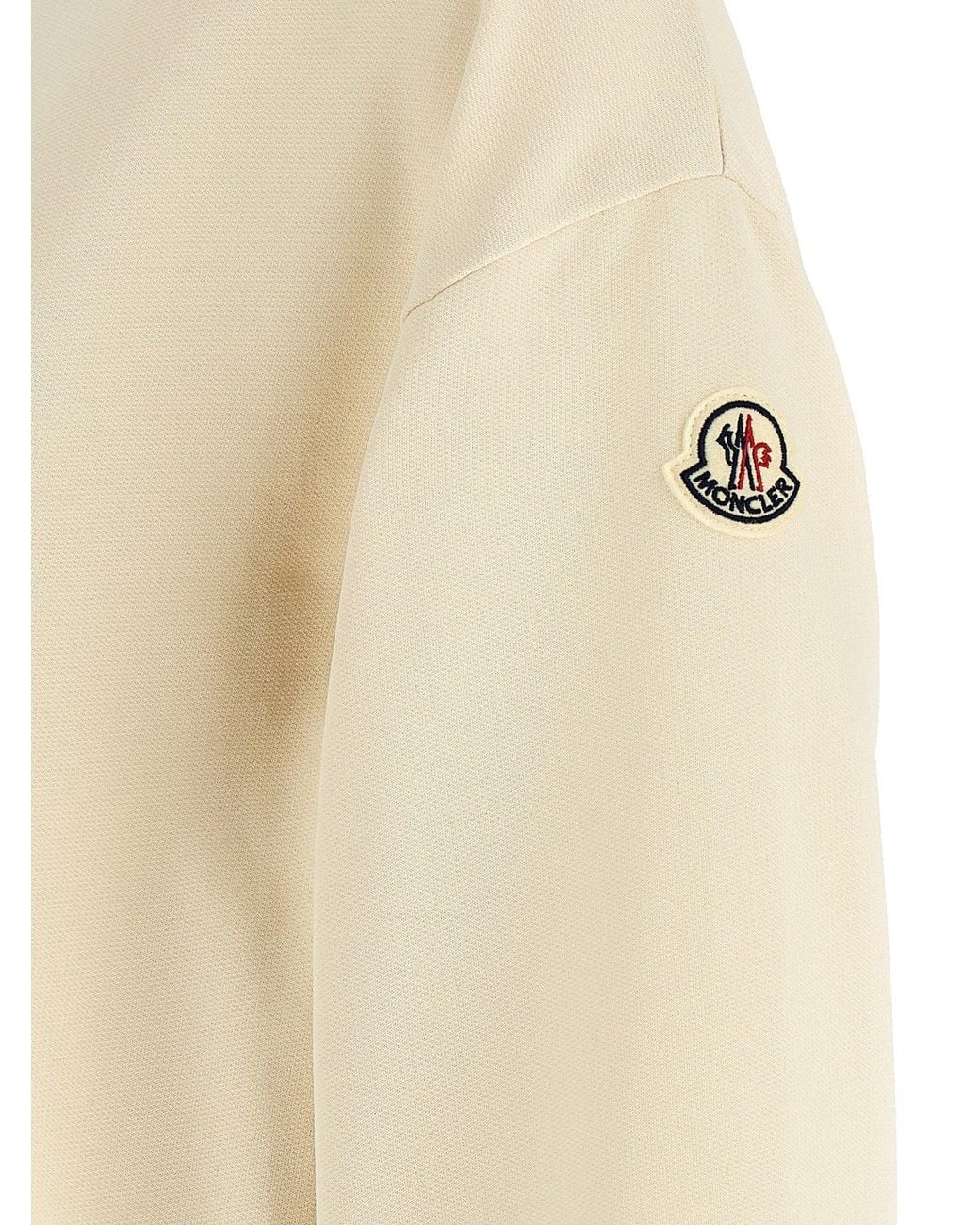 Moncler Natural Logo-Embroidered Sweatshirt