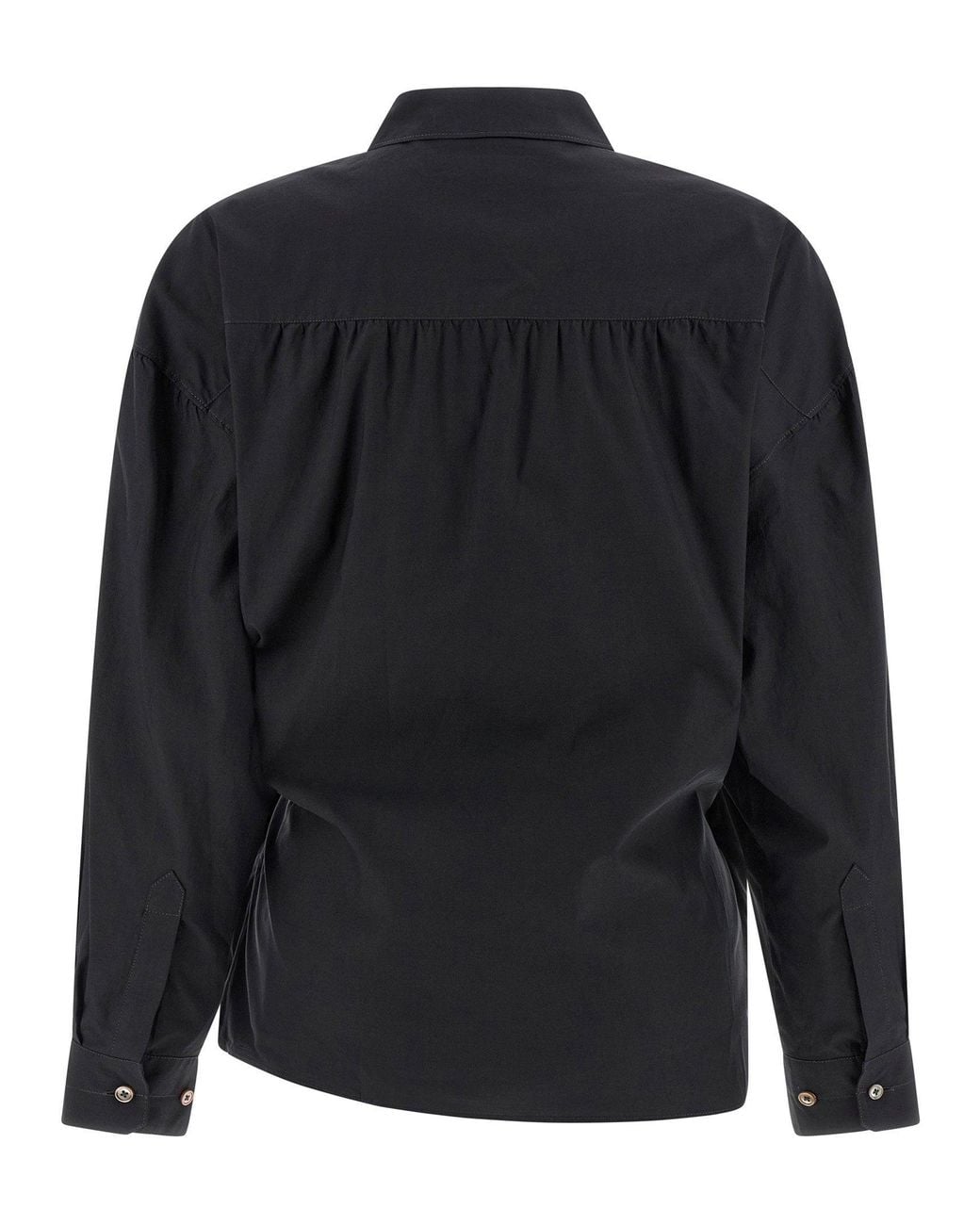 Lemaire Black Cotton-Silk Twisted Shirt