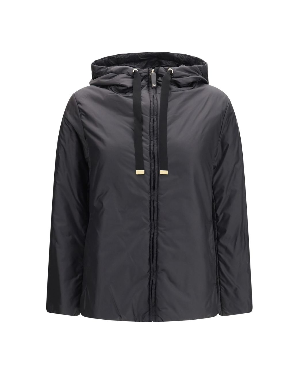 Max Mara Black Hooded Padded Jacket Outer: Polyester