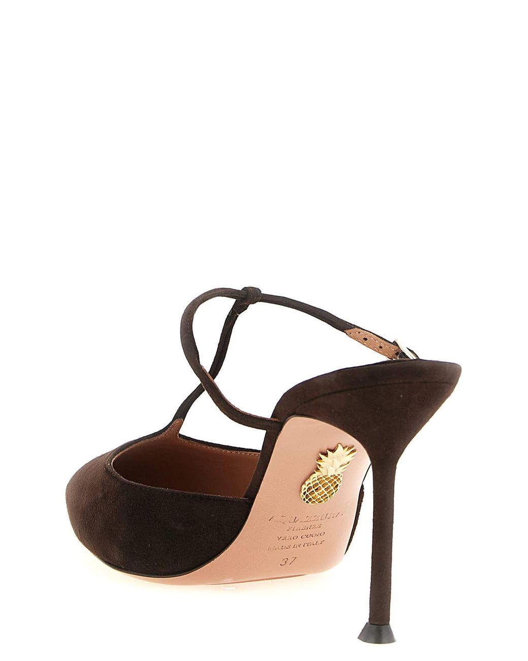 Aquazzura Brown Sorbonne Mules