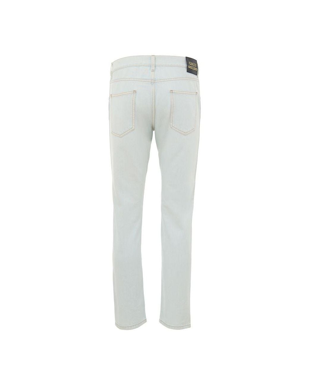 Gucci Gray Light Wash Slim Fit Jeans for men