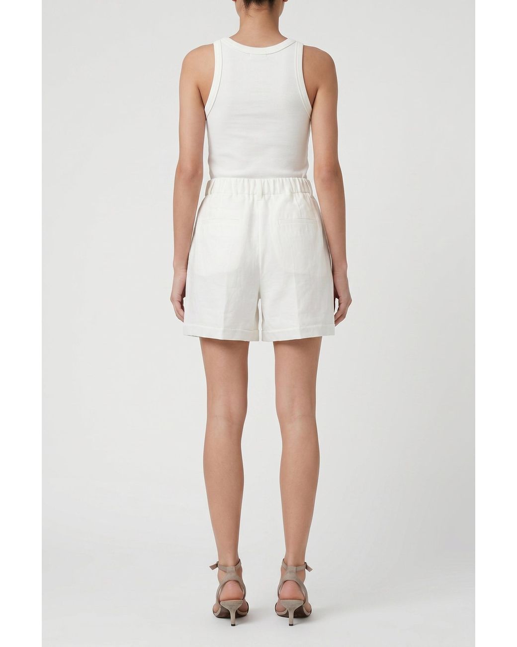Brunello Cucinelli White Relaxed Cotton Shorts