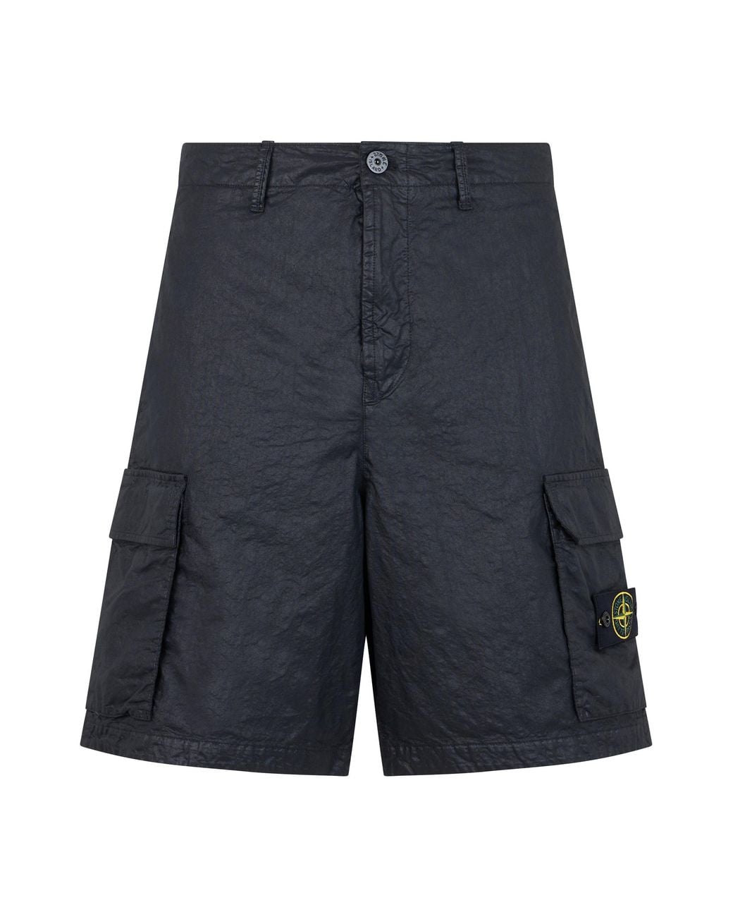 Stone Island Blue Cargo Shorts Polyamide for men