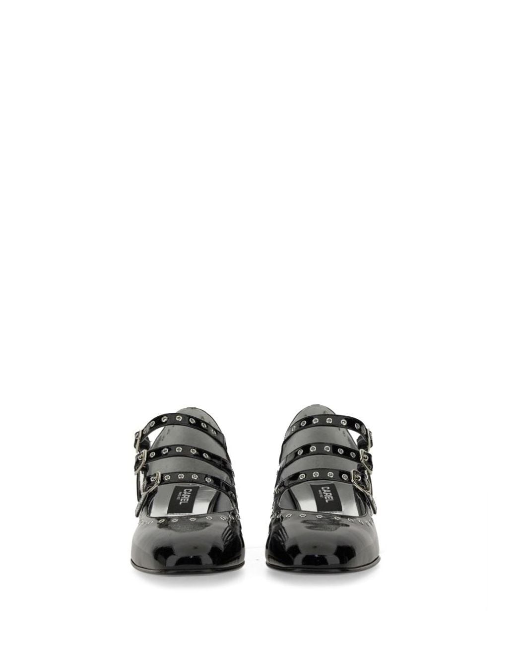 CAREL PARIS Black Mary Jane Pumps Leather