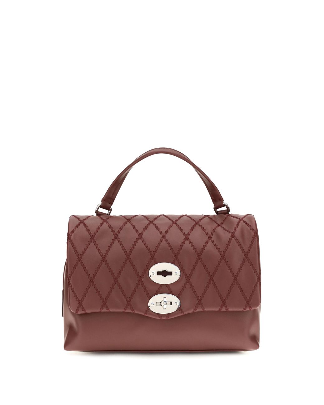Zanellato Purple Postina Tramè Leather Top Handle Bag Calf Bos Taurus Shoulder