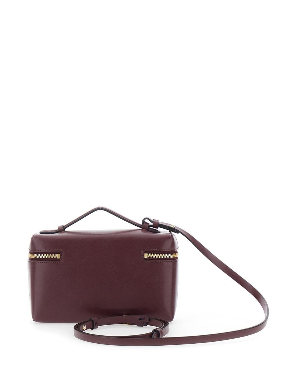 Victoria Beckham Purple 'Vanity' Crossbody Bag With Adjustable Strap And Logo Lettering On The Front