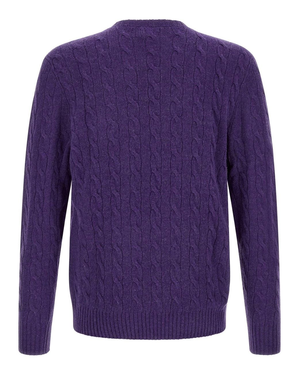 Polo Ralph Lauren Blue Braided Wool And Cashmere Sweater for men