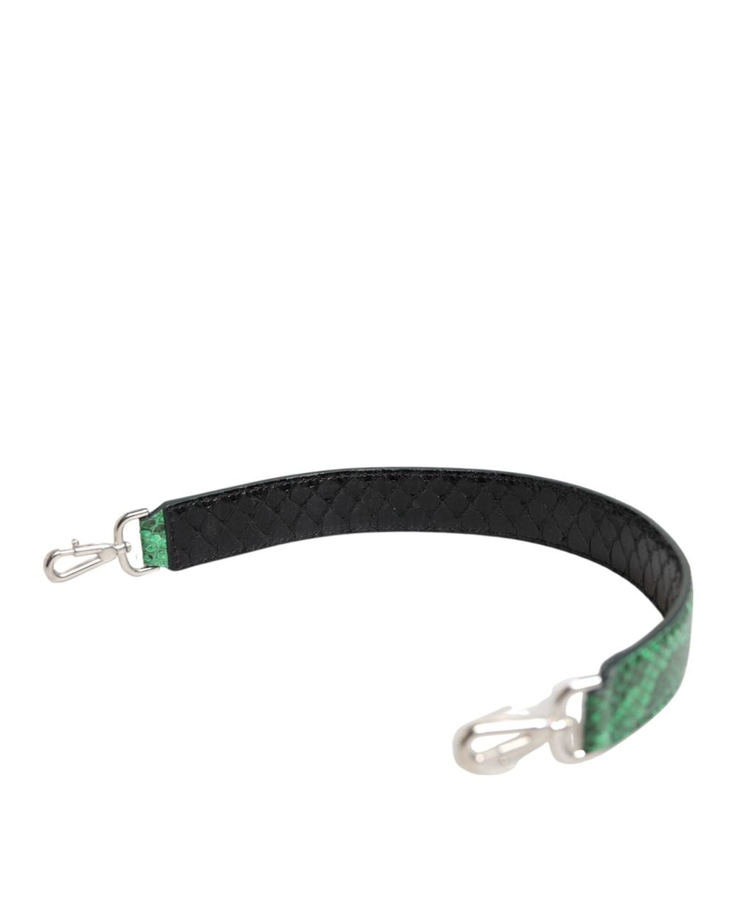 Dolce & Gabbana Green Dolce & Gabbana Python Leather Shoulder Strap