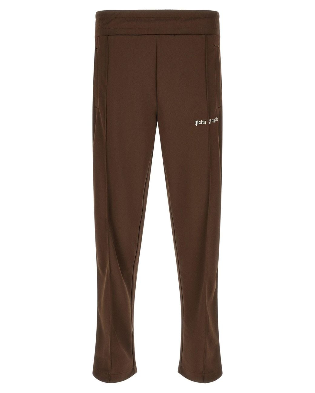 Palm Angels Brown Logo-Printed Track Track Pants for men