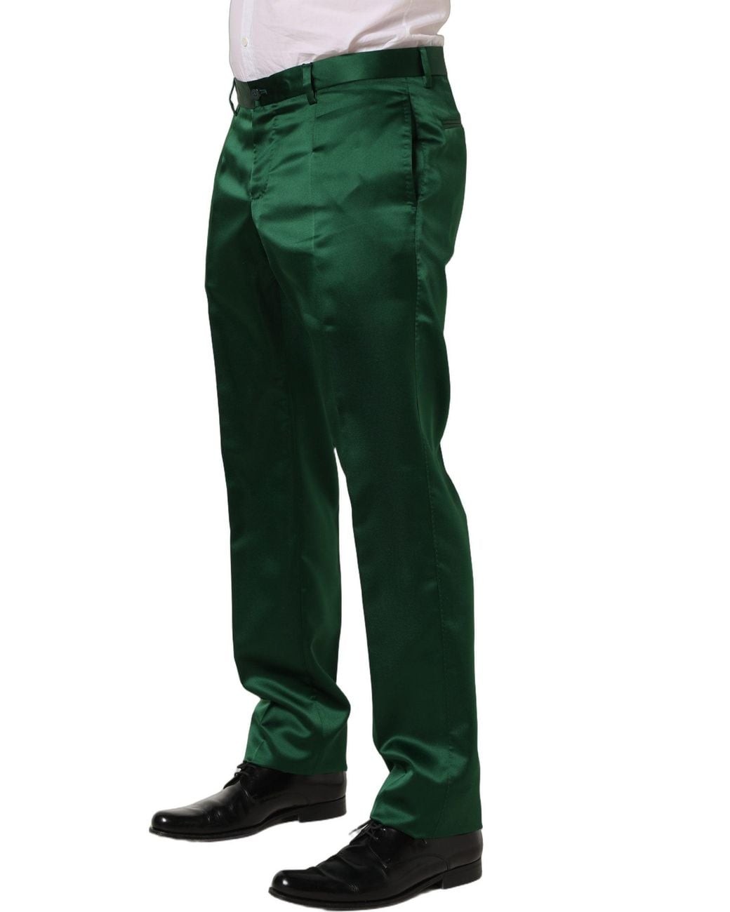 Dolce & Gabbana Green Dolce & Gabbana Tapered-Leg Dress Trousers for men