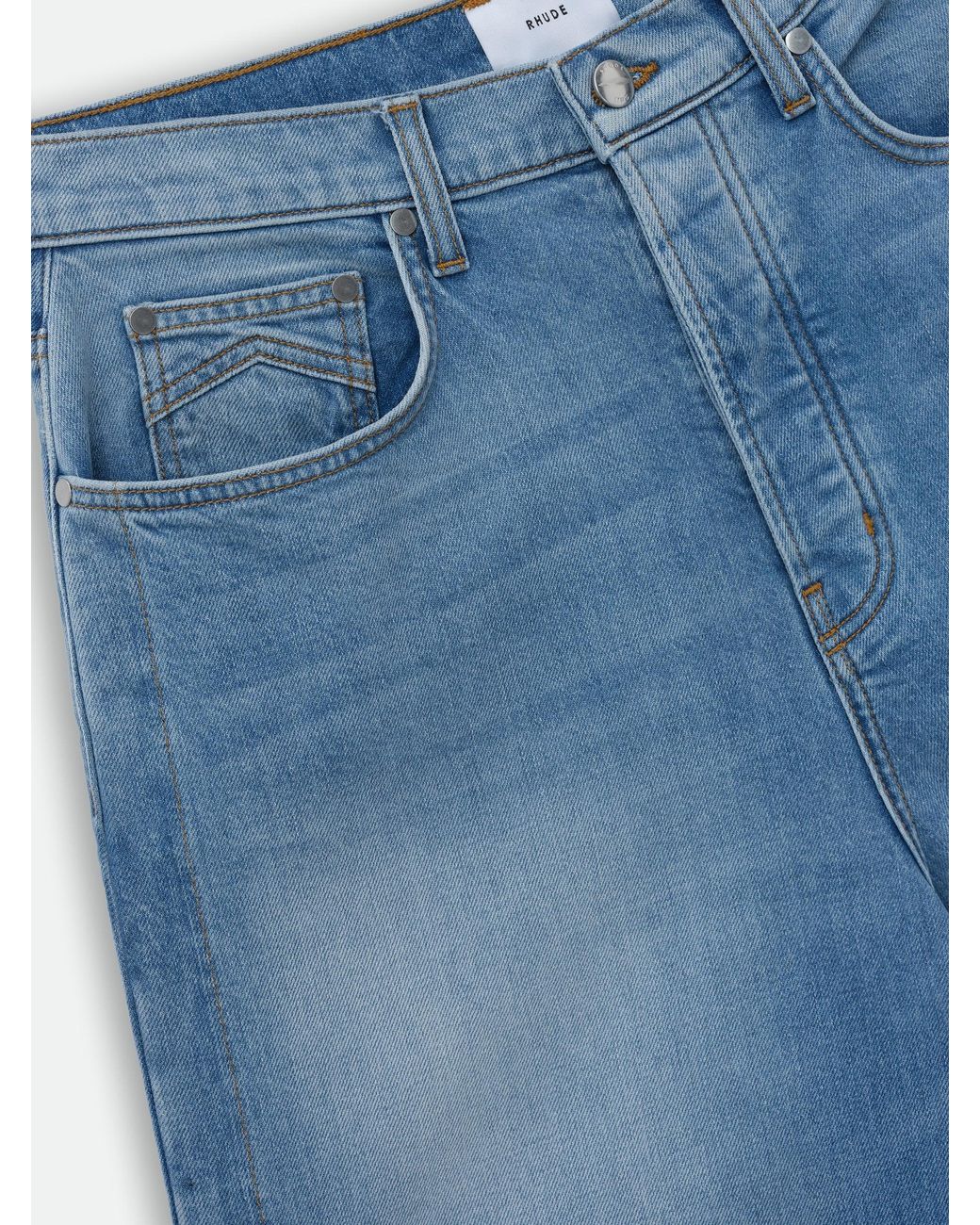 Rhude Blue 90S Traxedo Denim Pant for men
