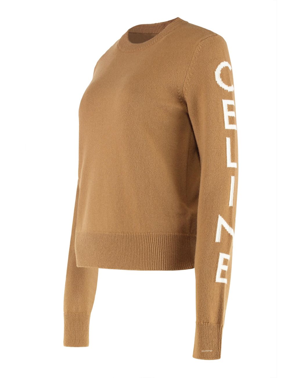 Céline Brown Wool And Cashmere Sweater With Logo