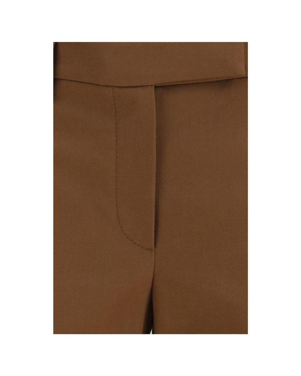 Brunello Cucinelli Brown Elastane Casual Pants