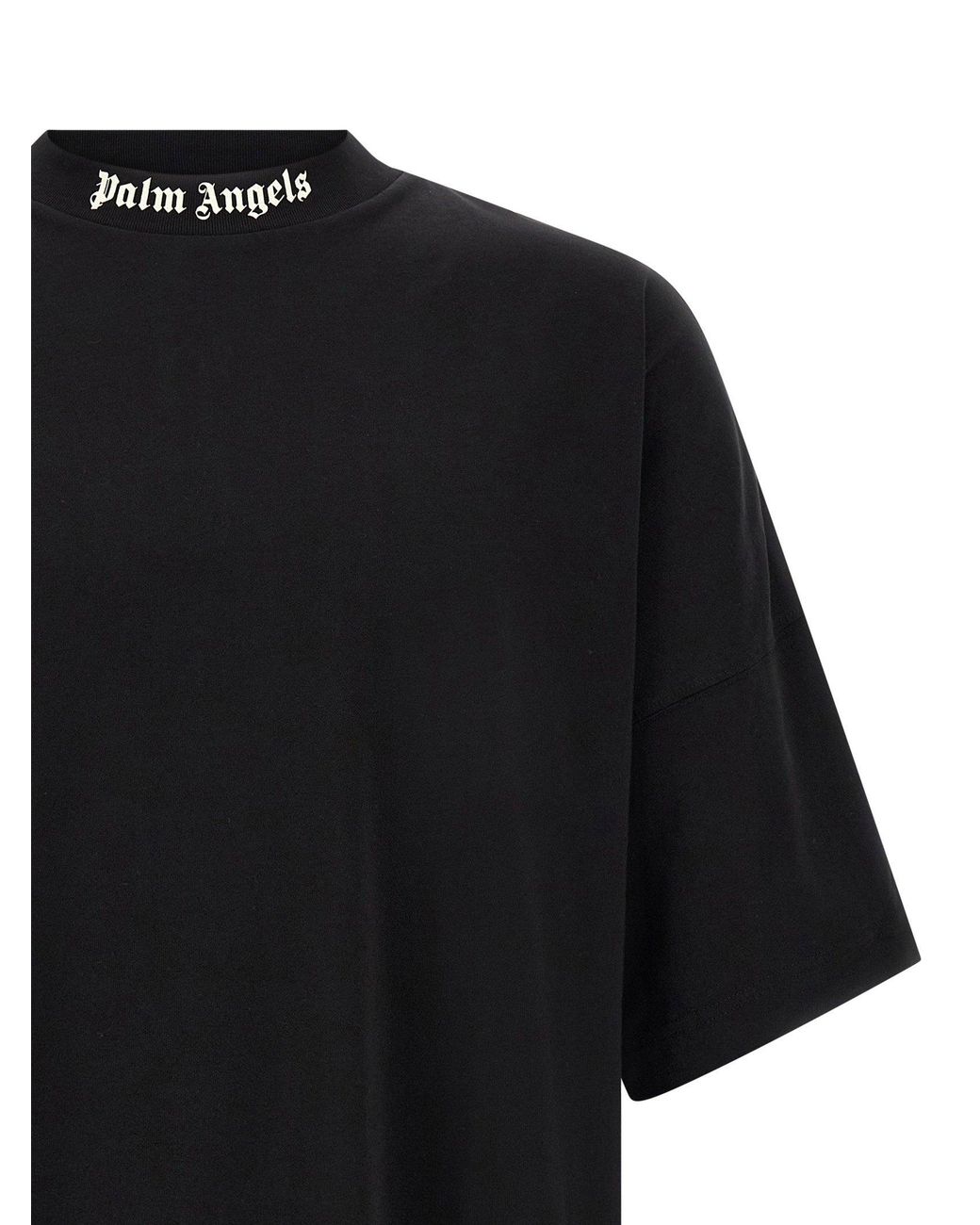 Palm Angels Black Logo-Print Oversized T-Shirt for men