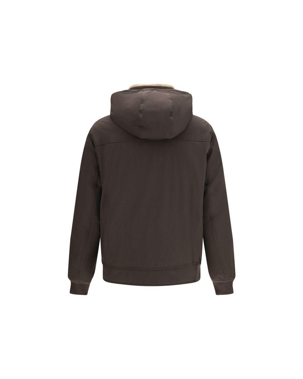 Brunello Cucinelli Gray Brown Polyamide Bomber for men