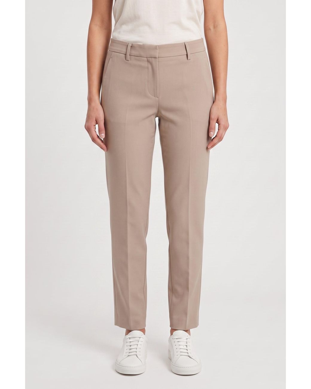 Brunello Cucinelli Natural Cotton Casual Trousers