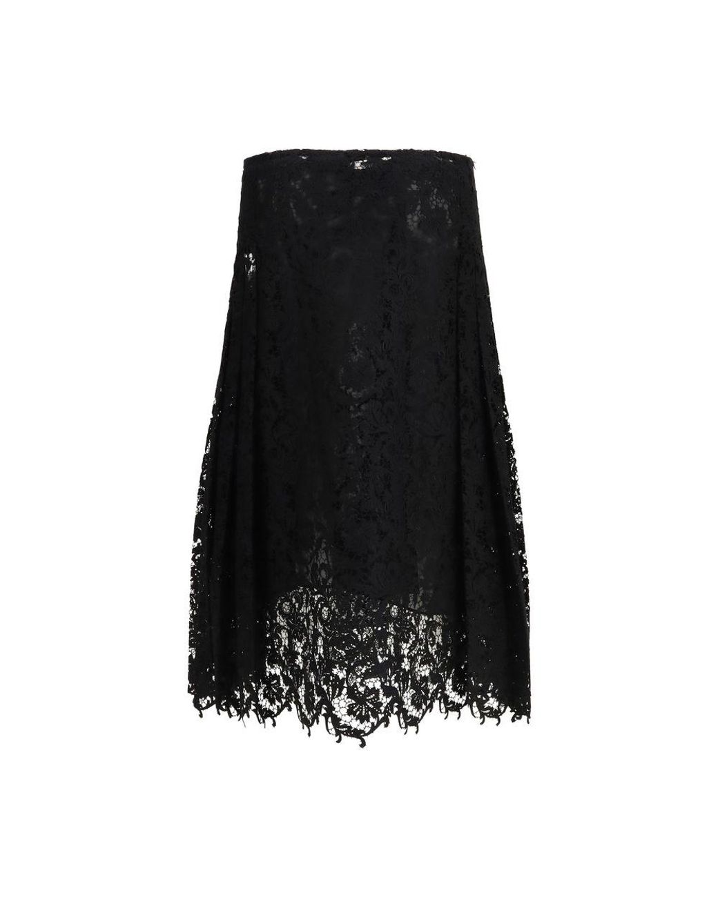 Fendi Black Silk Midi Skirt