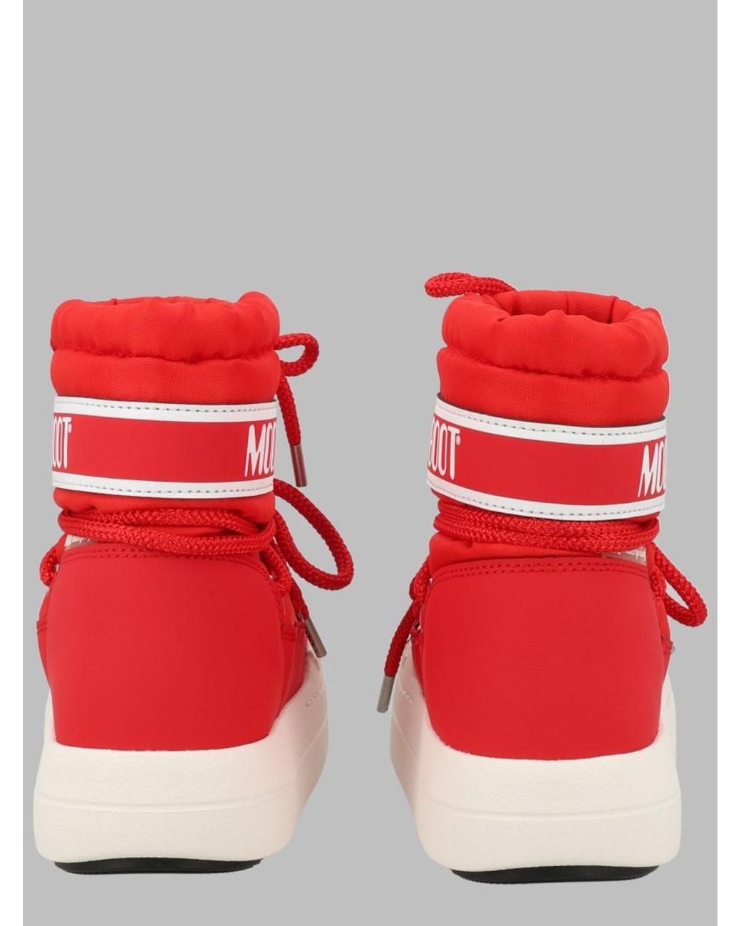 Moon Boot Red Jr Park Boots Polyamide