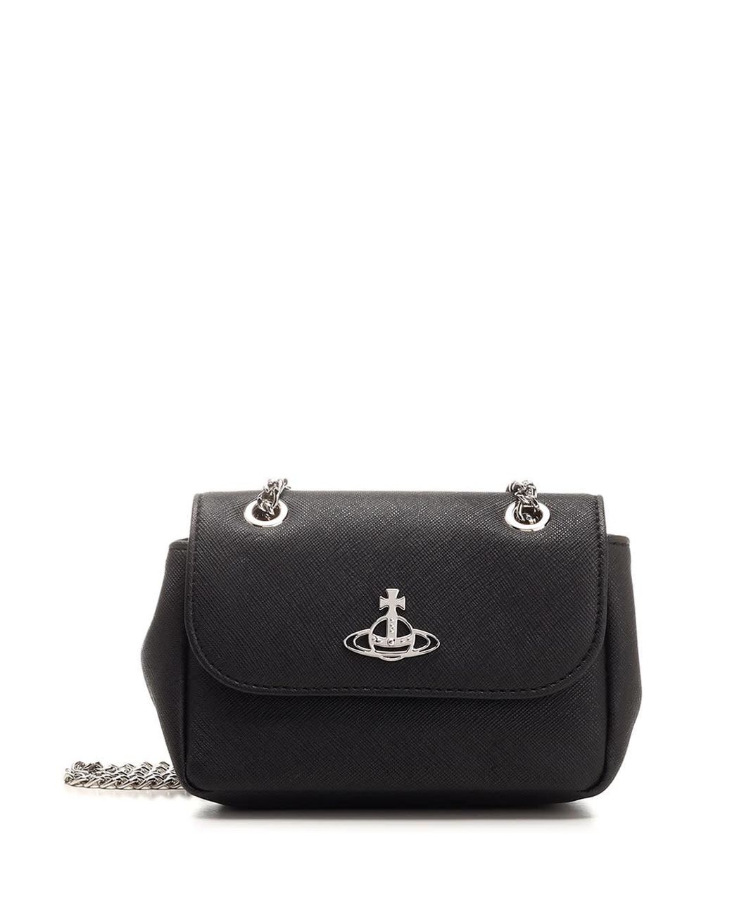 Vivienne Westwood Shoulder Bag With Chain in Black Lyst