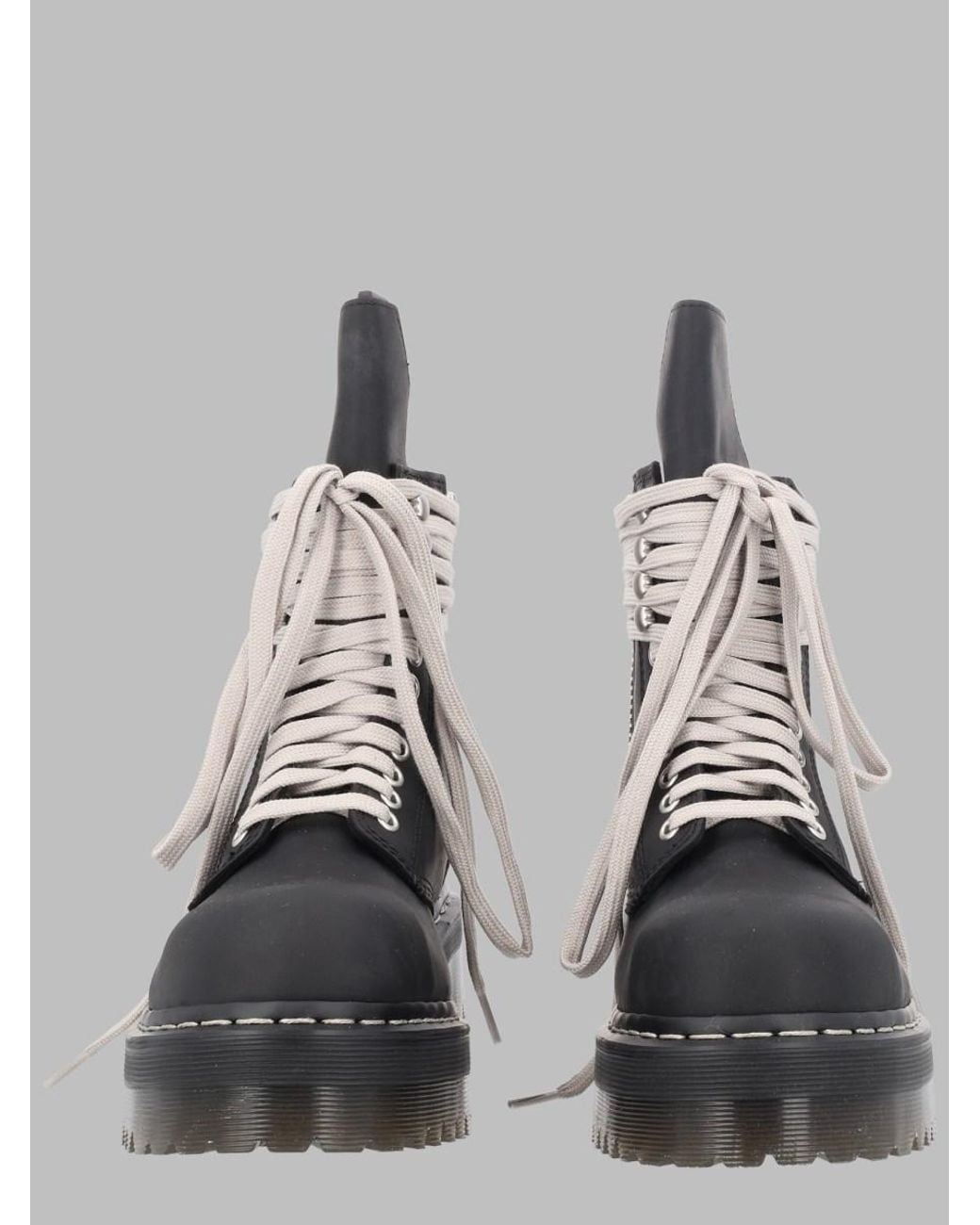 Dr. Martens Gray Leather Boots Cow