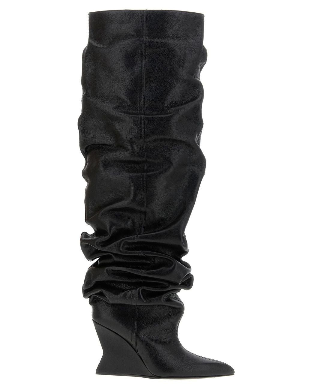 Balmain Black Calfskin Over The Knee Shoe